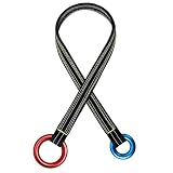 Kletterband für Bäume mit Aluminiumringen, Polyester, ideal für Baumpfleger, Outdoor-Abenteuer, 90 cm Läng