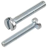 AERZETIX - C17295 - Satz von 10 Metallschrauben mit Zylinderkopf M2x12 mm mit schlitz SL metrisches gewinde - aus stahl - farbe silb