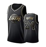# 24 K o b e Black Gold Basketball Jersey,Unisex ärmelloses Sportweste Shirt.,Schwarz,XL