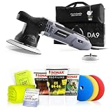 Poliermaschinen Set: chemicalworkz DA9 Exzenter Poliermaschine + Sonax Politurset + Royal Pads Premium Polierpads - Auto Politur, Lack polieren, Kratzer entfernen, Aufbereitung | 8-tlg