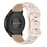 Armband mit Floral Gravierte Kompatibel mit Xiaomi Mi Watch/Color Damen Armbands Zweifarbige Blume Silikon Sport Ersatzarmband für Xiaomi Mi Watch/Color Sportarmband (4)