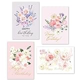 Gooji Geburtstagskarten mit Blumenmuster, Großpackung mit Umschlägen für Männer und Frauen, 12,7 x 17,8 cm, Premium-Designs, 8 Stück