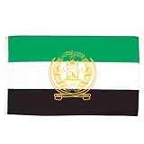 AZ FLAG Afghanische Flagge, 2001 – 2002, 150 x 90 cm, Afghanische Flagge, 100 % Polyester, mit integrierten Metallösen, 5 Stück