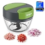 Ibergrif M502 Zwiebelschneider Manuell, Multifunktionaler Zwiebel Zerkleinerer, Multizerkleinerer mit Einfüllöffnung, BPA-Frei, Easy Pull Zerkleinerer Manuell für Gemüse, Fleisch, Nü