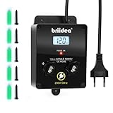 230V Weidezaungerät mit LCD-Anzeige, Briidea 12.000 V 3 Joule Elektrischer Zaunladegerät, 10 km Reichweite, Sicherer und Effektiver Tierschutz für Nutztiere, Garten und W