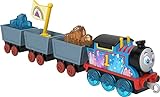 Thomas & Friends Spielzeugzug aus Metall Druckguss Crystal Cargo Adventure Thomas Engine mit Frachtwagen und Teilen für Kinder im Vorschulalter ab 3 J