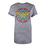 DC Comics Damen Ww Classic T Shirt, Grau (Grey Heather Spo), L EU
