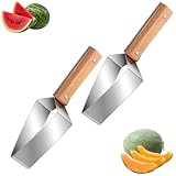 Wassermelon Cutter, 2025 Neues Edelstahl-Triangular-wassermelonen schneider, Geeignet zum Schneiden Verschiedener Melonen und Früchte, Tragbares Fruchtmesser (2 PCS)