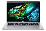 Acer Aspire 3 (A317-53-32WF) Laptop | 17, 3' FHD Display | Intel Core i3-1115G4 | 8 GB RAM | 512 GB SSD | Intel UHD Graphics | Windows 11 | QWERTZ Tastatur | Silb
