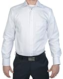 Marvelis Herren Businesshemd Non-Iron Modern Fit, extralang, Kent-Kragen, Uni Popeline, 100% Baumwolle, Weiss 00, 42