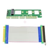 NFHK NGFF M-Key NVME AHCI SSD auf PCI-E 3.0 16x x16 Vertikaler Adapter mit Kabel Stecker auf Buchse Verlängerung