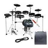 Fame DD-One XT Stage E-Drum Bundle-Set, 29 Drumkits, 554 Sounds, Recording Funktion, USB Speicher, Midi Schnittstelle, inklusive Monitor, Drumsticks, Kabel, Hocker,