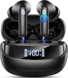 Bluetooth Kopfhörer, 2026 Kopfhörer Kabellos Bluetooth 5.4 HiFi Stereo, 50 Std Spielzeit In Ear Kopfhörer mit 4 ENC Noise Cancelling Mics, IP7 Wasserdicht Kabellose Kopfhörer, Ohrhörer mit LED-Anzeig