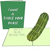 PopLife Freche Pickle 3D-Pop-Up-Karte – Valentinstagskarte für jedermann, einfach so, Vatertag, Glückwunsch, Happy Birthday, lustige Karte für ihn, Abschluss, Spaß Gute Besserung der S
