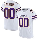 Personalisiert American Football Trikot mit Name & Number & Logo Personalisierte American Football Jersey für Herren Damen Jugend Vorschule Atmungsaktiv Training Sp