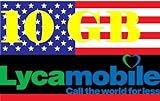 LycaMobile Prepaid SIM USA – 10 GB 5G /4G LTE – Unbegrenzte internationale Anrufe und SMS – 30 Tag