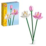 LEGO 40647 Creator Lotusblumen, Blumenstrauß-Set mit 3 künstliche Blumen, Schlafzimmer- oder Schreibtisch-Deko, Geschenke zu Ostern für Jugendliche Mädchen und Jungen, Sie und I