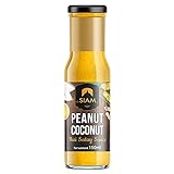 deSIAM Peanut Coconut Satay Sauce, Kokos-Sauce mit gerösteten, knackigen Erdnüssen 1x 150
