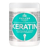Kallos KJMN Creme mit Keratin & Milchproteine für trockenes, brüchiges und chemisch behandeltes Haar, 1000