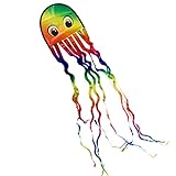 CIM Oktopus Drachen - Krake DRAKI Rainbow - Einleiner für Kinder ab 3 Jahren - Abmessung: 25x160cm - inkl. D