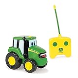 Spielzeugtraktor John Deere 'Johnny Traktor' in grün, ferngesteuerter Kindertrecker aus Kunststoff, ab 18 Monate, zum Spielen und Sammeln, Kinder Autos, für Drinnen und Draußen, Spielzeug für Jung