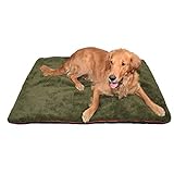 Petbed - Hundedecke Faserpelz | Robustes Material | Isolierende Thermo-Decke | Waschbar | rutschfest | 90 x 130 cm, O