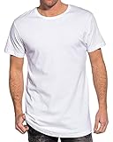 Urban Classics Herren Shaped Long Tee T-Shirt, Weiß (White), M