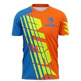 MTB Trikot,Herren Radtrikot Fahrradtrikot Kurze, Motocross | MX MTB Mountainbike,Shirt Downhill Fahrrad Jersey Schnelltrocknend (Orange,L)