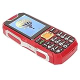 Entsperrtes Mobiltelefon, 2G-Senioren-Handy mit 2,8-Zoll-HD-Bildschirm, 3D-Telefon mit Großen Tasten, Dual-SIM-Karte, 13800-mAh-Akku, Taschenlampe, Geschenke für ältere (Rot)