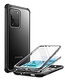 Clayco Schutzhülle für Samsung Galaxy S20 Ultra [Forza-Serie] Rundumschutz, stoßfest, mit integriertem Displayschutz, kompatibel mit Fingerabdrucksensor, für Galaxy S20 Ultra 5G 6,9 Zoll (schwarz)