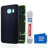 MMOBIEL Backcover Akkudeckel Rückseite Rück Klappe kompatibel mit Samsung Galaxy S6 G920 5.1 Inch (Black/Schwarz)