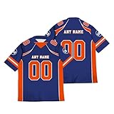 Generisch Personalisiertes Fußballtrikot für Kinder 2024 2025 2026 Boy Fußball Strips Trikot Heim-Fußballtrikot-Set Tshirts Sportanzug Fußballtrikot-Set mit Nummer und N