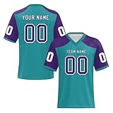 KONG JIMFAN Personalisiertes American Football Trikot,Individuell Bedruckt Namen Nummer & Logo,Football Kostüm Für Erwachsene Und Kinder Unisex Trikot Sportliche Kleidung Deutschland Fanartikel(10)