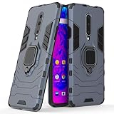 Kompatibel mit 1+7 Pro, 1+7T Pro Hülle, Ring Ständer Magnetischer Handyhalter Auto Caseme Schutzhülle Case für OnePlus 7 Pro, OnePlus 7T Pro (Navy Blau)