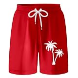 Kinder Jungen Shorts Sommerhose Kurz Dünn Atmungsaktiv Vintage Anzugshorts Schnelltrocknend Einfarbig Sportshorts bergroß Leichte Elastische Taille Sport mit Tunnelzug für und Mädchen 2-15 J