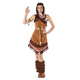 Fun Shack Indianer Kostüm Damen, Indianer Damen Kostüm, Indianer Kleid Damen, Indiana Kostüm Damen, Faschingskostüm Indianer Damen, Damen Indianer Kostüm, Karneval Kostüm Damen Indianer M