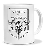 Cool Victory Or Valhalla Fearless Nordic Norse Warrior Keramik Kaffeetasse Teetasse Weiß Rosa Blau Magie 325