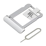 MMOBIEL SIM Kartenhalter Kompatibel mit iPad 2/3 / 4 - SIM Card Tray Schlitten - Inkl. SIM Pin - Silb