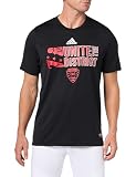 adidas Kurzärmliges T-Shirt für Herren, schwarz / rot, XXL T