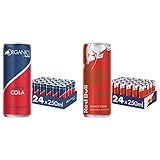 Organics by Red Bull Simply Cola - 24er Palette Dosen - Bio-Erfrischungsgetränke 100% natürliche Zutaten, EINWEG & Energy Drink Red Edition - 24er Palette D