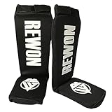 URBANSBEE Rewon Gear Shin Instep Cotton for Kickboxing Training, Muay Thai and Training Pads, Cotton Shin Instep Foam Protection, Leg Foot Protector for M