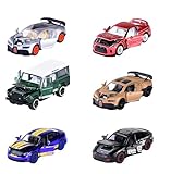 Majorette - Deluxe Modellauto (1 Auto), 1 von 6 Spielzeug-Autos (Audi, Bugatti, Land Rover, Nissan, Porsche) aus Metall mit Sammelbox, 7,5 cm, für Kinder ab 3 J