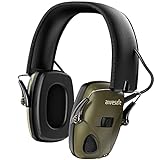 awesafe Elektronischer Schieß-Ohrenschützer, GF01 Lärmminderung Klangverstärkung Elektronischer Gehörschutz, Gehörschutz, NRR 22 dB, Ideal zum Schießen und Jagen (Grün)