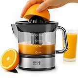 LEBENLANG Zitruspresse elektrisch - 2 Kegel & BPA-Frei I Hohe Saftausbeute I 700ml Orangenpresse elektrische Saftpresse Edelstahl für Zuhause I Entsafter Zitronenpresse Orangensaftpresse Fruchtp