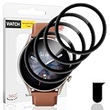 Euukzzea Schutzfolie für Amazfit GTR 3 Pro Panzerfolie, 4 Stück Anti-Kratzer Keine-Blasenfrei Flexible Weiche TPU Folie, Volle Abdeckung HD Klar Displayschutzfolie Wasserdicht Display
