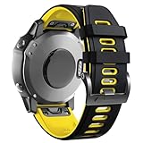 Für Fenix 8 Watch Band/Fenix 7 Watch Band/Fenix 5 Band 22mm Silikon Uhr Ersatz Fenix 6 Pro/Fenix 5 Plus/Fenix 7 Pro, One Size,