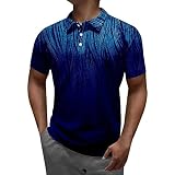 Poloshirts Für Herren Kurzarm Mit Knopfleiste, Slim Fit Modische Leicht Sommer Polo Tshirts Men's Mit Aufdruck Freizeithemd Tops Bunt Große Größen Oberteile T-Shirts Für Herren Atmungsak