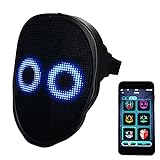 MOYACA LED-Maske mit Gestenerkennung, leuchtende Maske für Kinder/Männer/Frauen, LED-Halloween-Maske für Kostüm-Cosplay-Party
