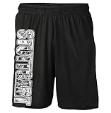 Uglyshirt Vintage Skyline Stuttgart Shorts | Fanartikel City Stadt Fussball Retro Vintage Kurze Hose Sweatshorts | Schwarz (XL)