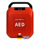 Erste Hilfe Defibrillator für Zuhause/Gewerbe für Laien und Profis mit automatischer Schockabgabe Primedic HeartSave YA, 6 Jahre Garantie des Herstellers, Sprache: DE/EN